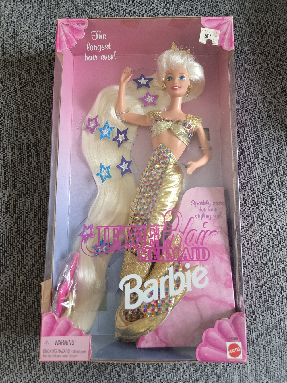 Barbie Jewel Hair Mermaid Doll -Never Removed From Box- Blonde & Gold